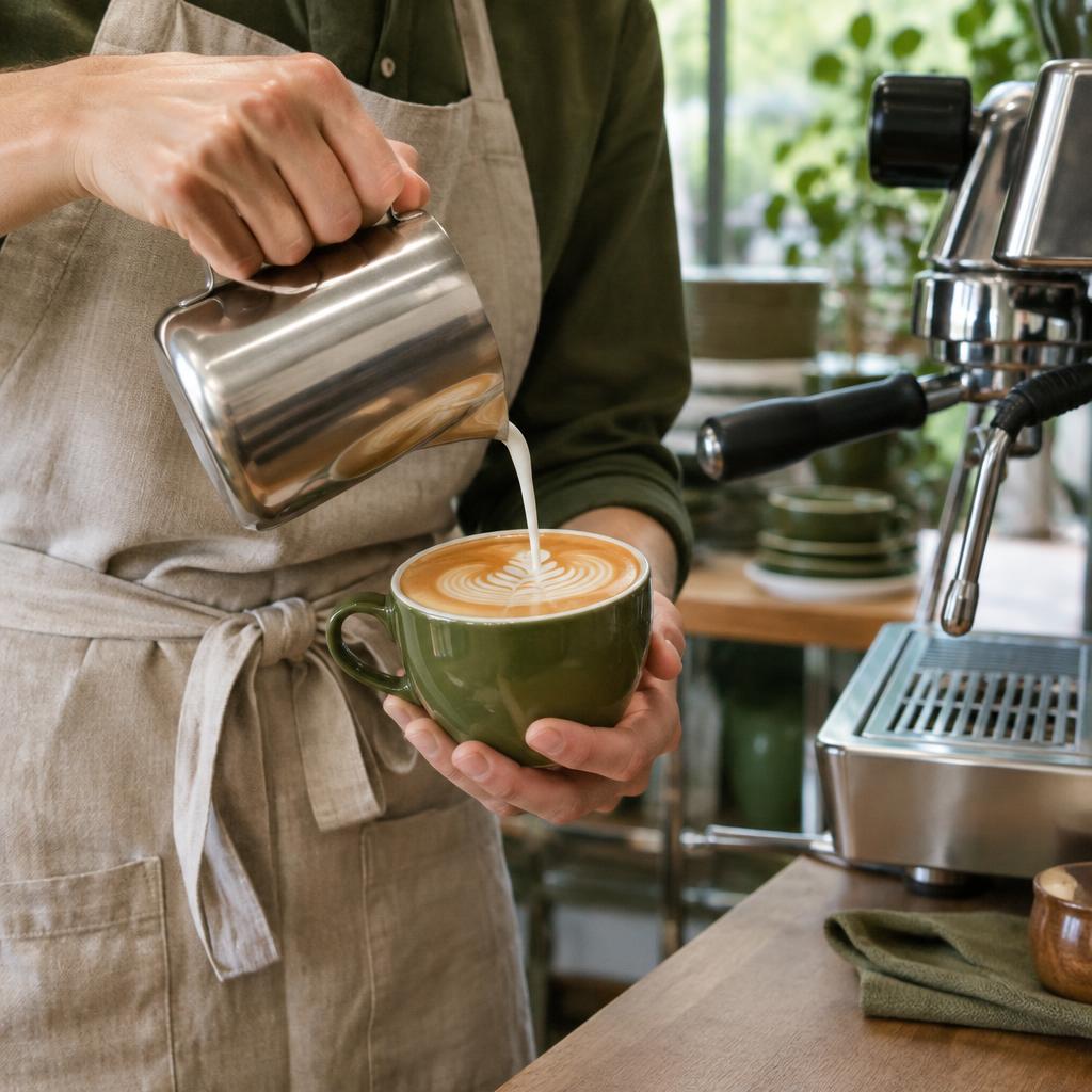 O preparo cuidadoso de um café