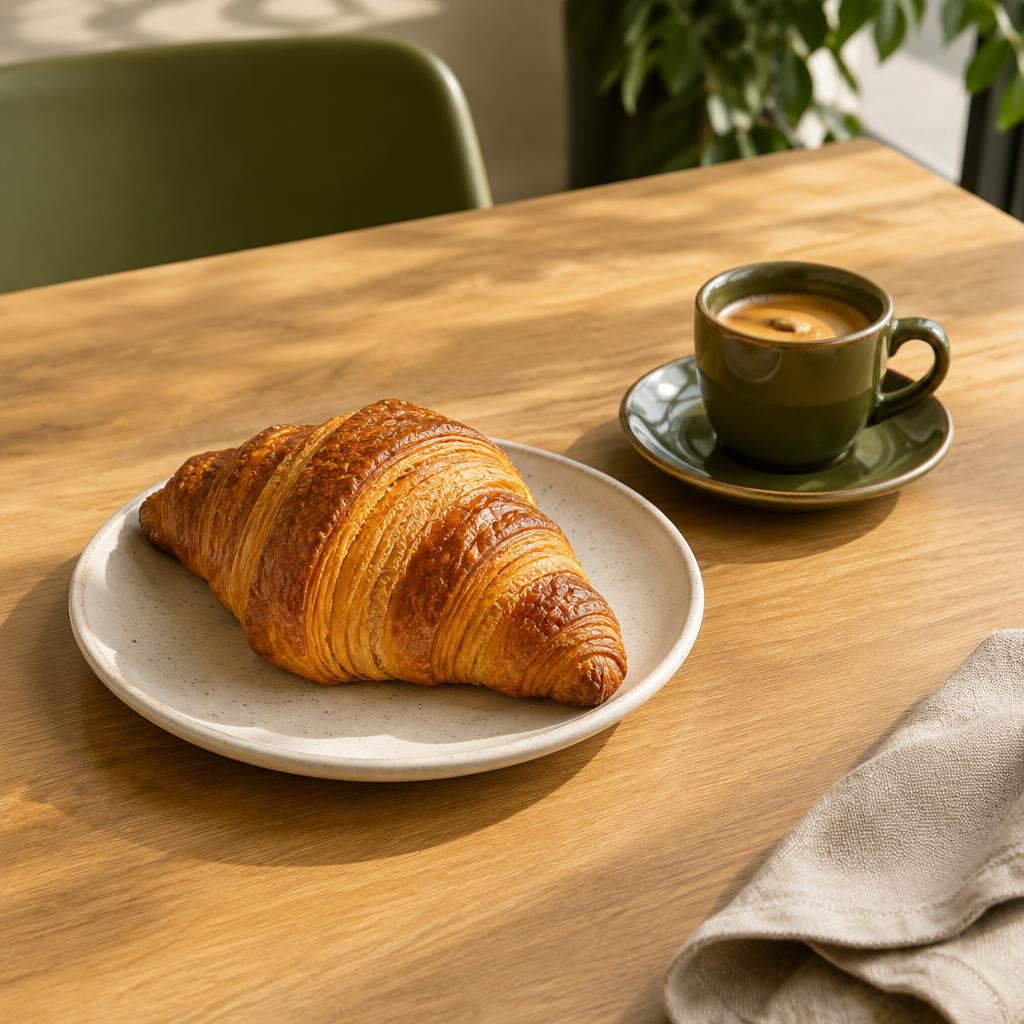 Croissant artesanal — prato demonstrativo